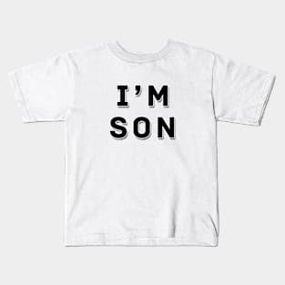 i'm son | Black color Kids T-Shirt